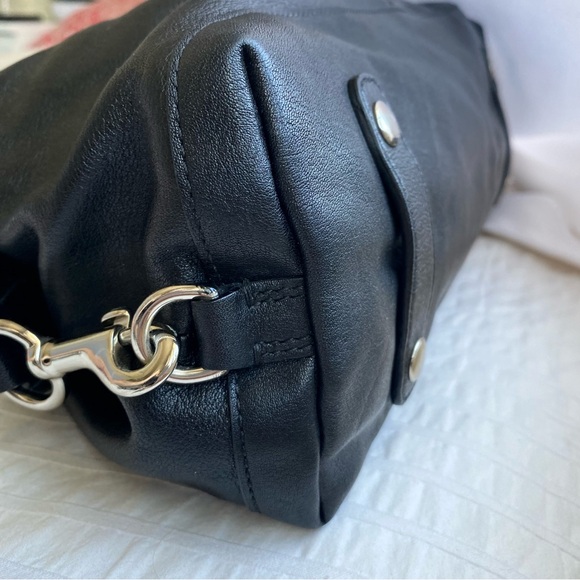 Coach Black Leather Ashley Handbag - Picture 4 of 9